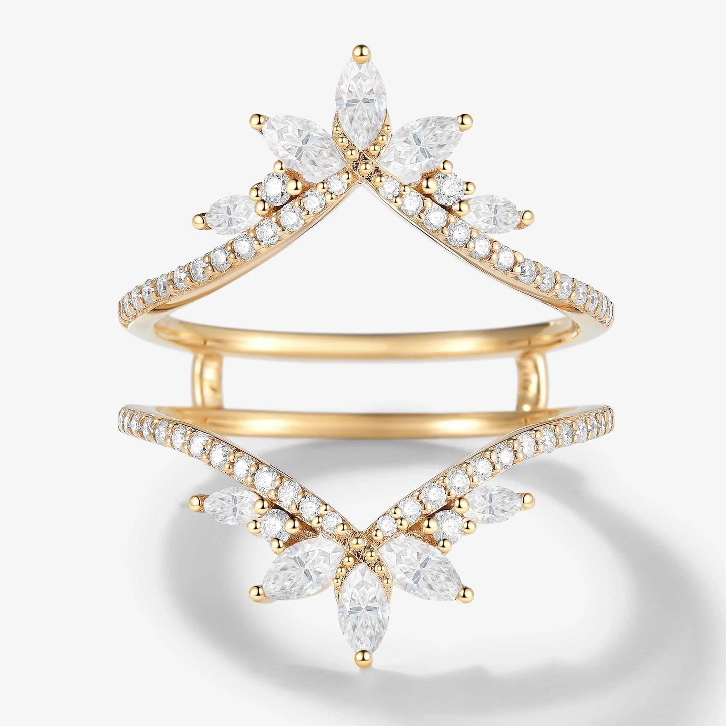 Vintage-Inspired Enhancer Double Wedding Bands