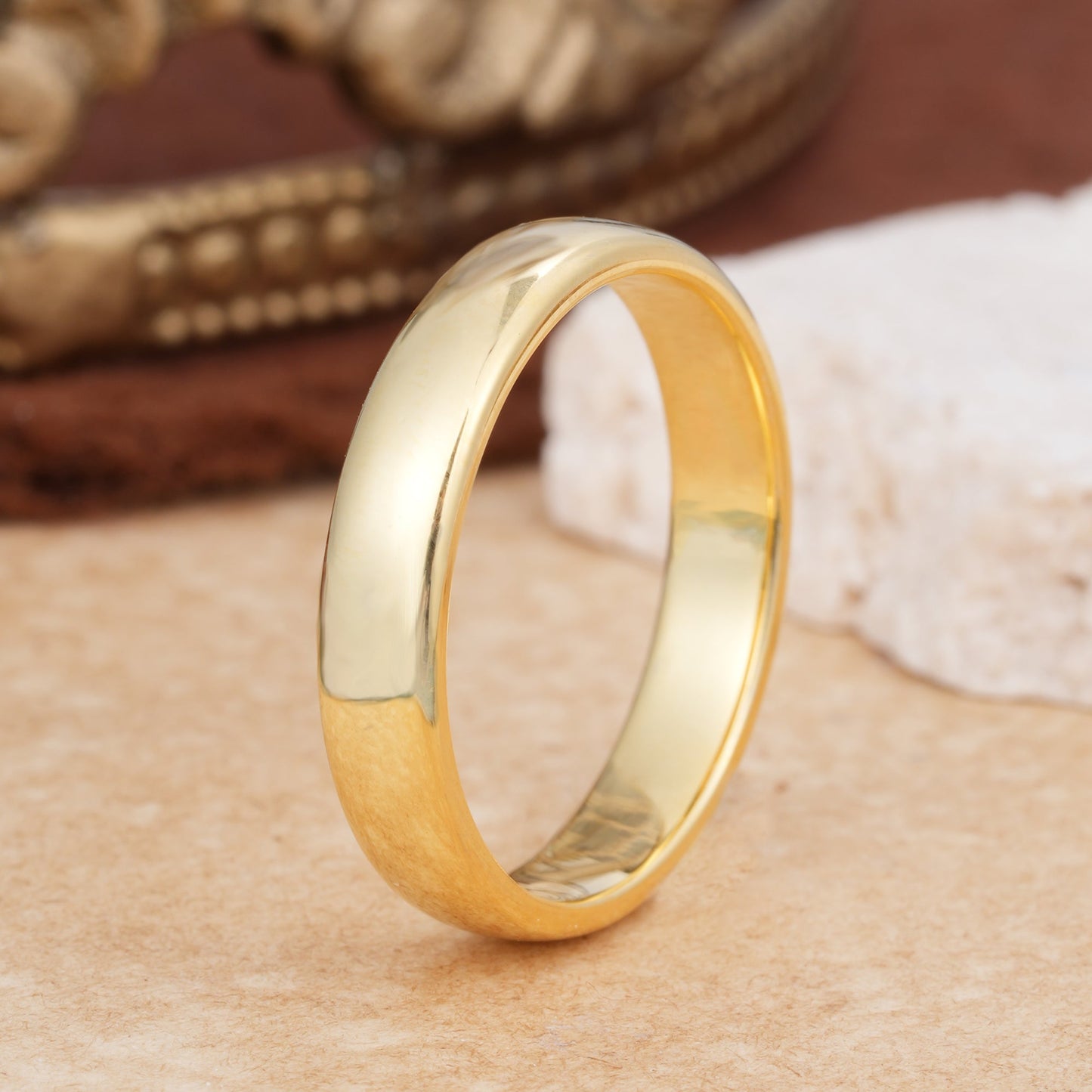 Classic Men's Moissanite Plain Wedding Band