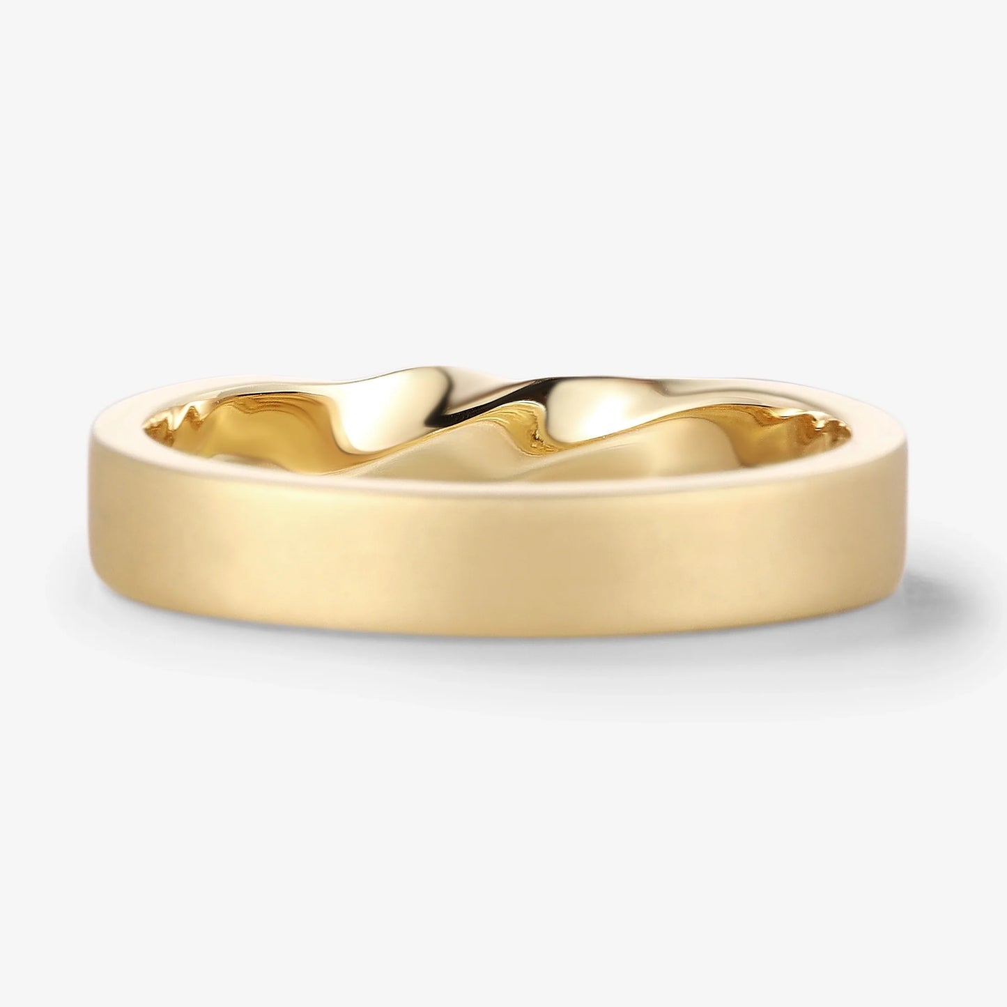 Leaf & Rose Engraving Men’s Wedding Band Ring For Him