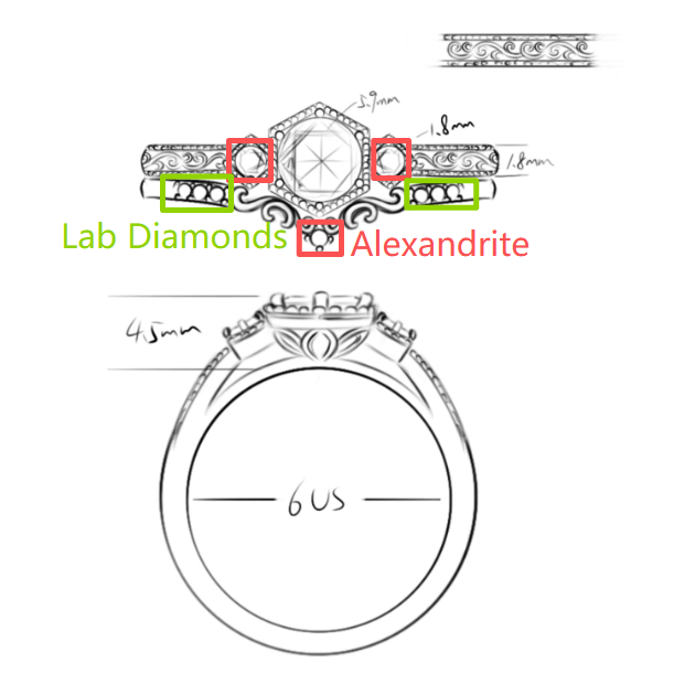 Custom Bridal Ring Set For Katie Bengtson