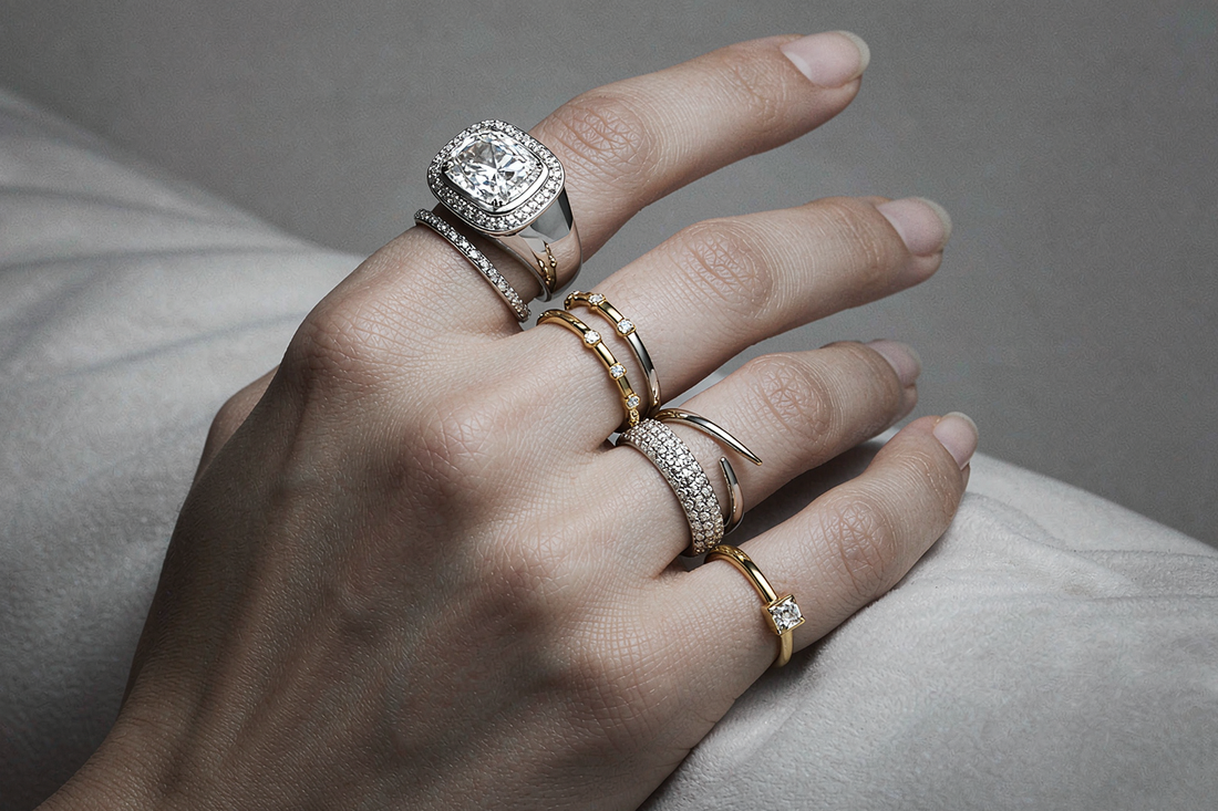 Moissanite Ring Stacking Guide: How to Layer Rings Like a Pro