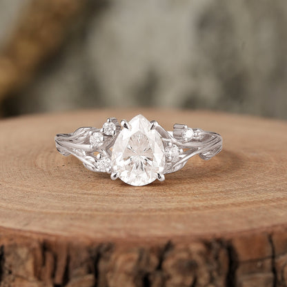 1.7ct Pear Moissanite Engagement Ring-Ayla