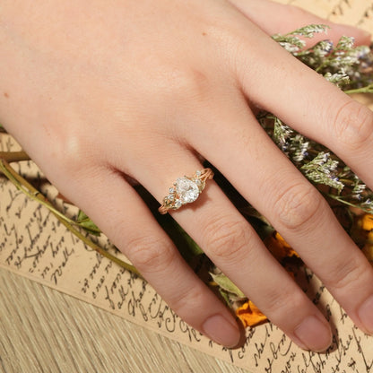 1.7ct Pear Moissanite Engagement Ring-Ayla