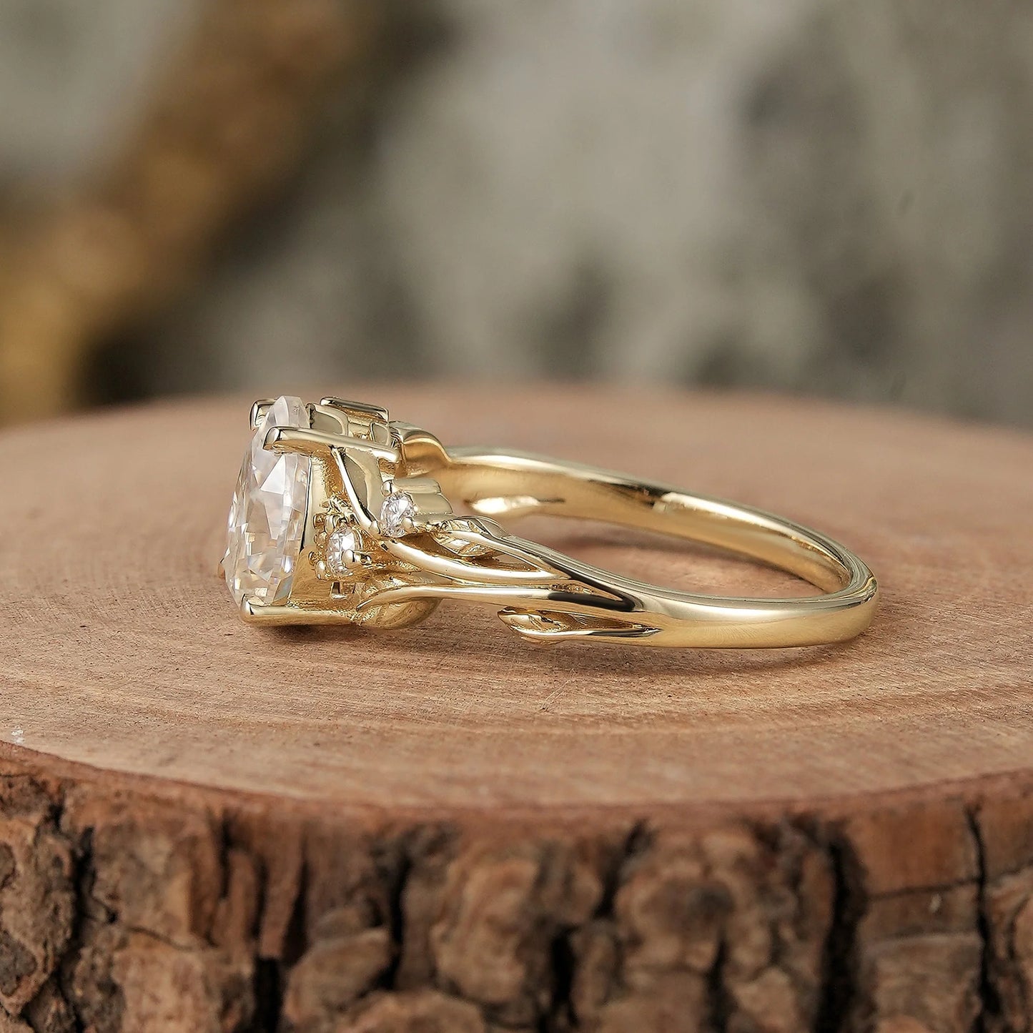 1.7ct Pear Moissanite Engagement Ring-Ayla