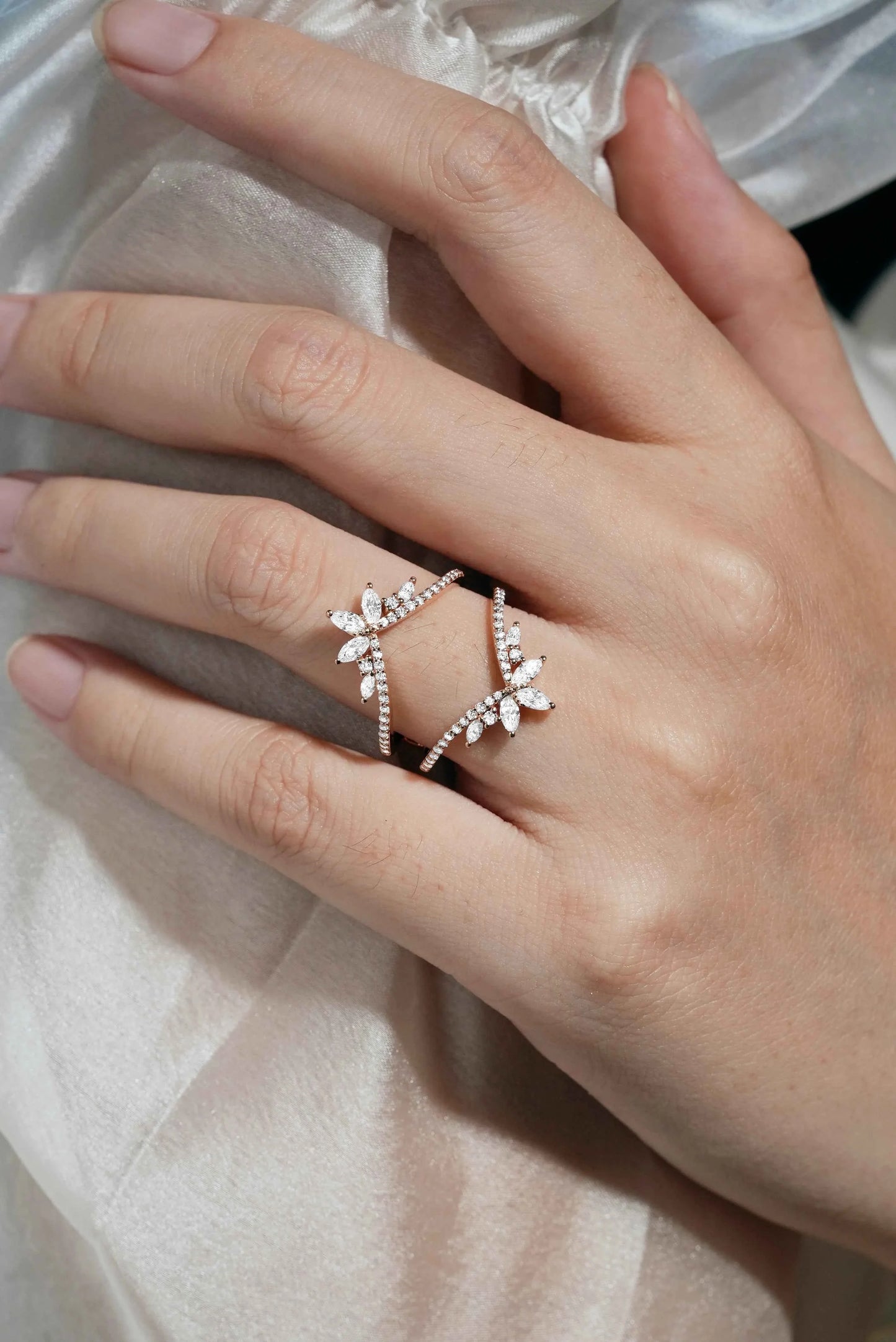 Vintage-Inspired Enhancer Double Wedding Bands