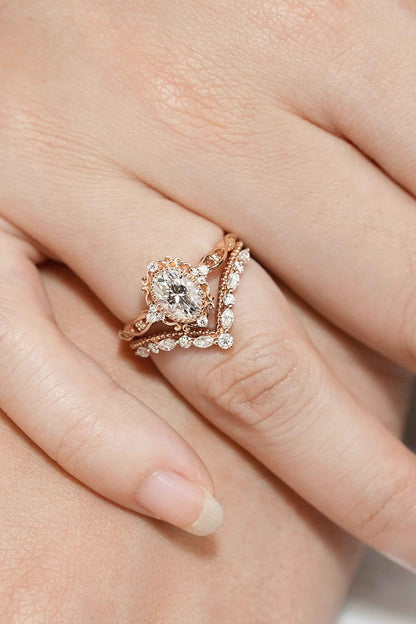 Moissanite Stacking Wedding Band One Piece
