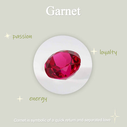 Unique Oval Shaped Garnet Vine Gemstone Ring