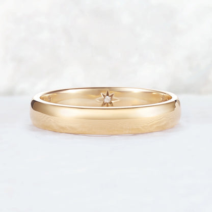 Inner Birthstone Rose Gold Promise Ring – Personalized with Your Stone