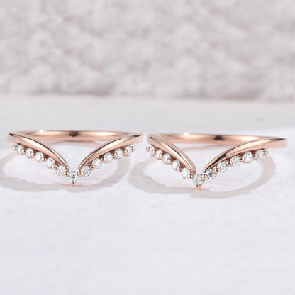 Classic Curve Round Moissanite Silver Stacking Ring
