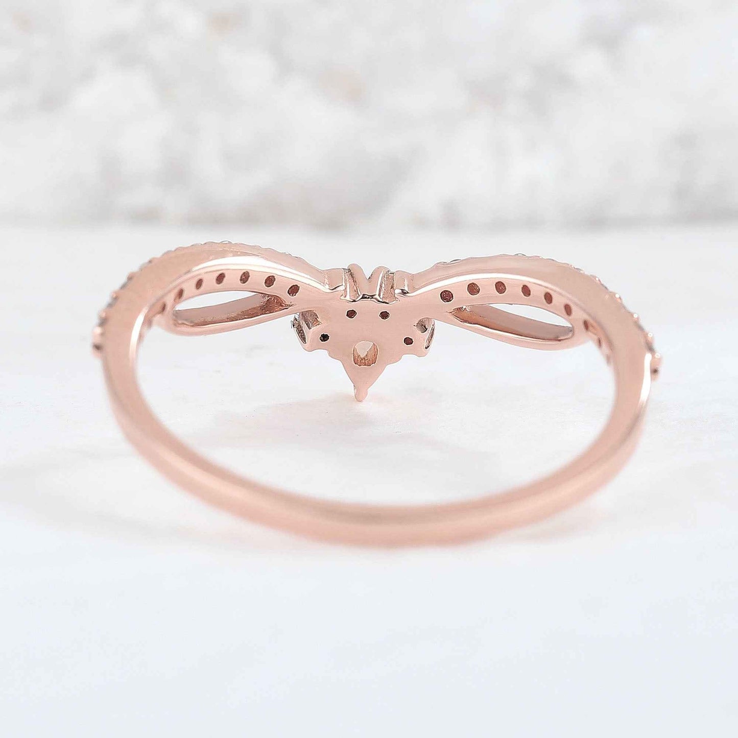 Unique Pear Shaped Opal Silver Handmade Stacking Ring