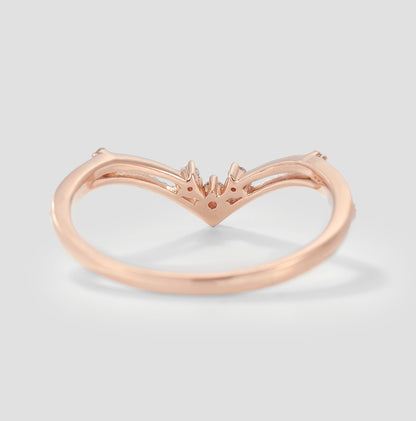 1.5mm Curved Moissanite Stackable Wedding Band
