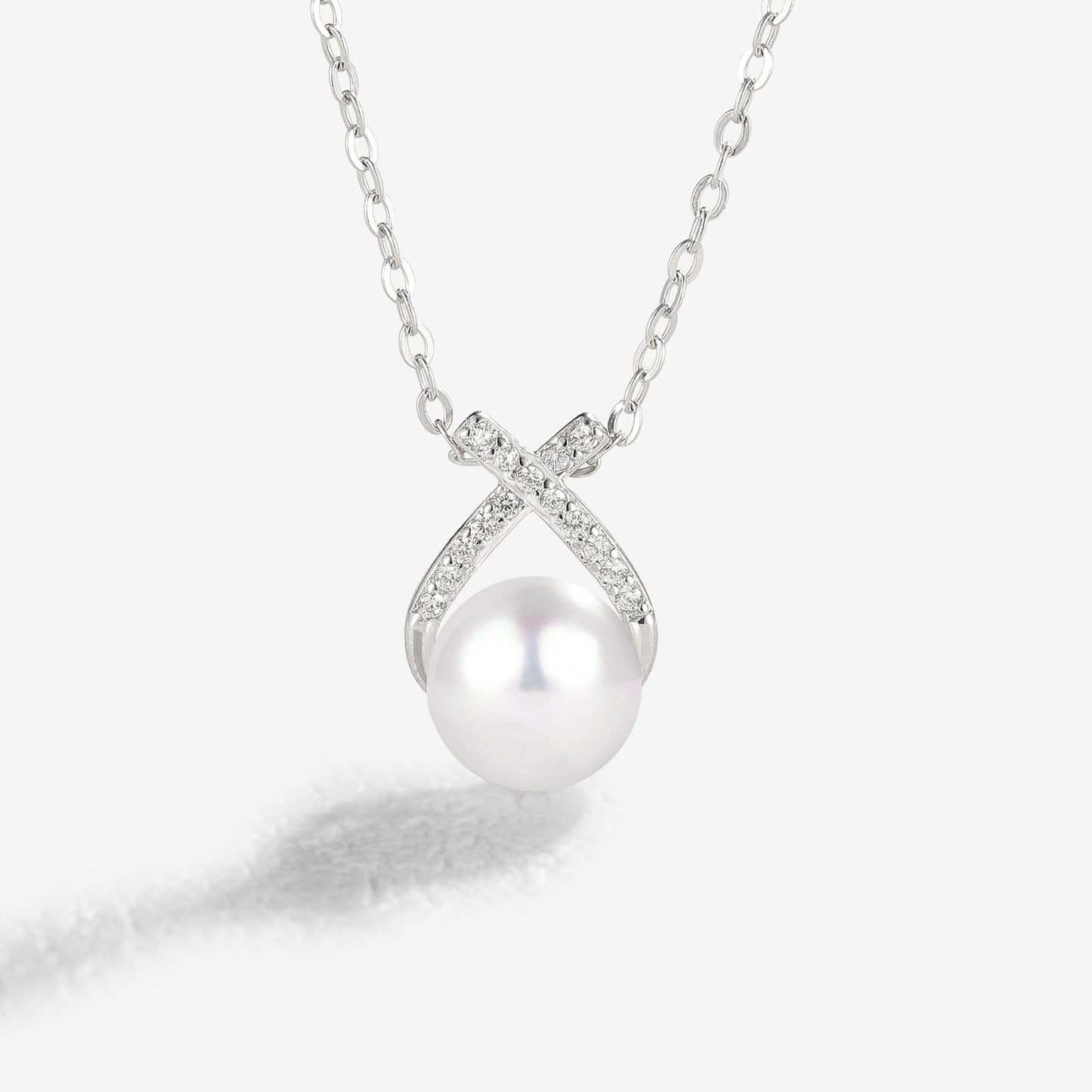 Mobius 7.5 mm 16 inch  Akoya Pearl Necklace