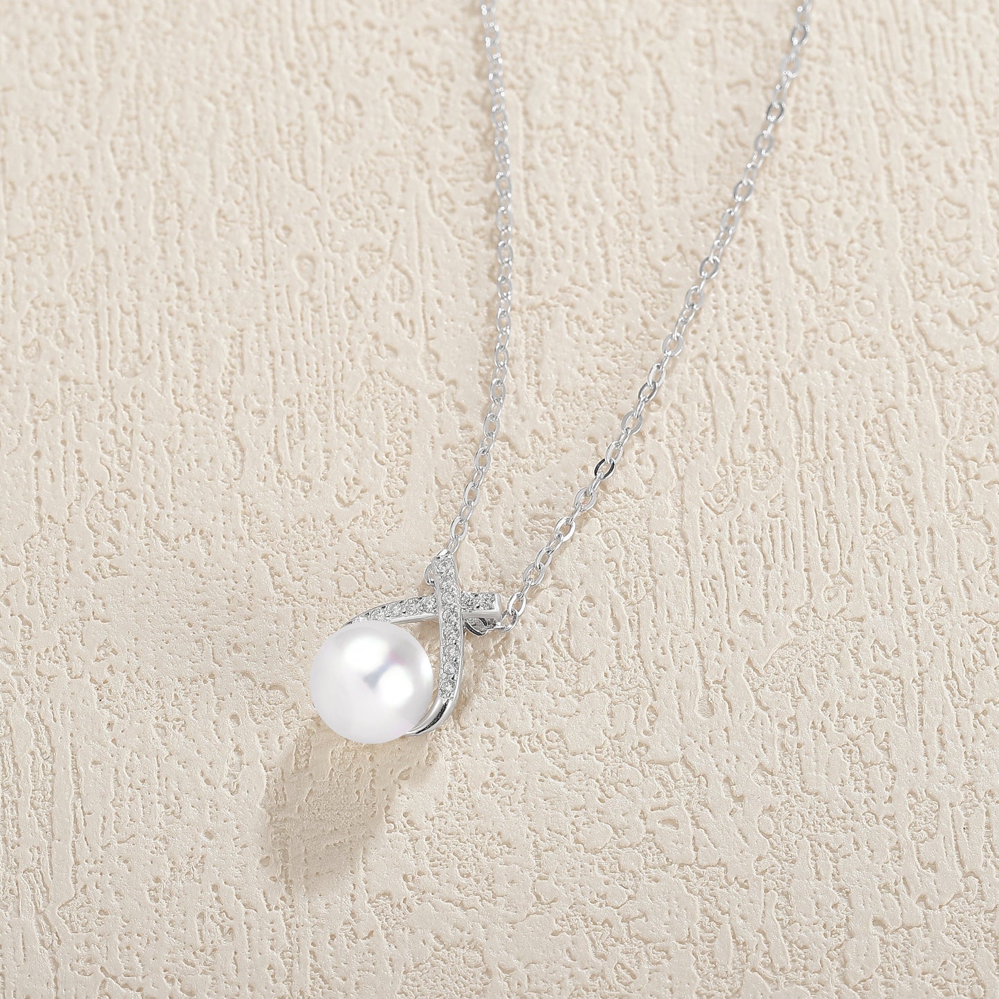 Mobius 7.5 mm 16 inch  Akoya Pearl Necklace