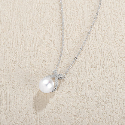 Mobius 7.5 mm 16 inch  Akoya Pearl Necklace
