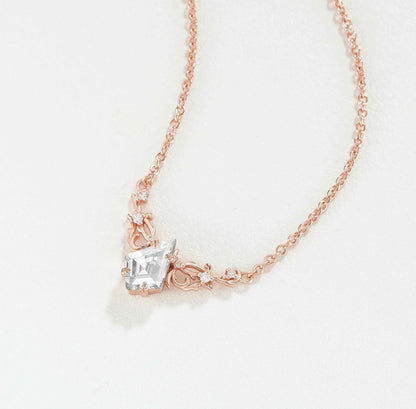 Natural Inspired Kite Cut Moissanite Necklace