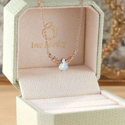 Natural Inspired Kite Cut Opal Necklace