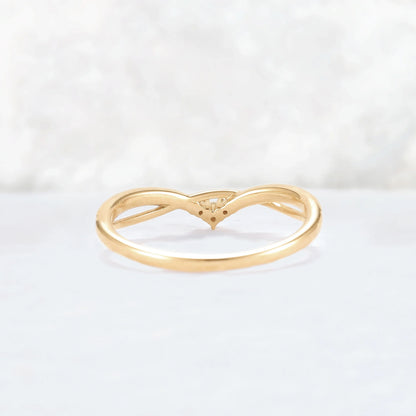 Nature Inspired Leaf Patterns and Vines Stacking Ring