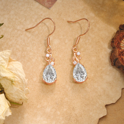 Pear Cut Moissanite Earrings Jewelry for Women