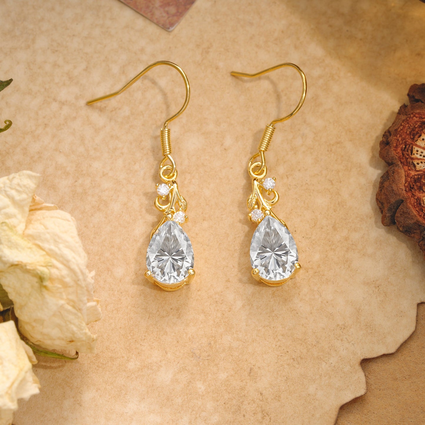 Pear Cut Moissanite Earrings Jewelry for Women