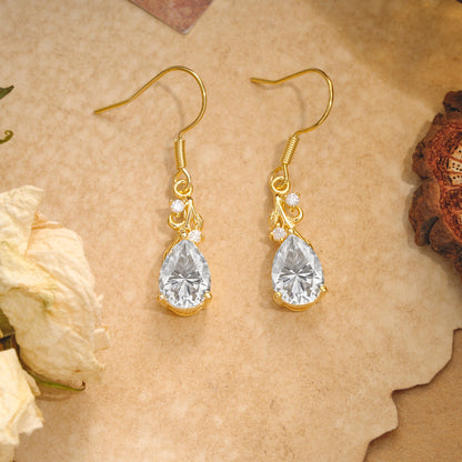 Pear Cut Moissanite Earrings Jewelry for Women