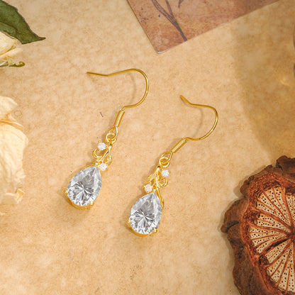 Pear Cut Moissanite Earrings Jewelry for Women