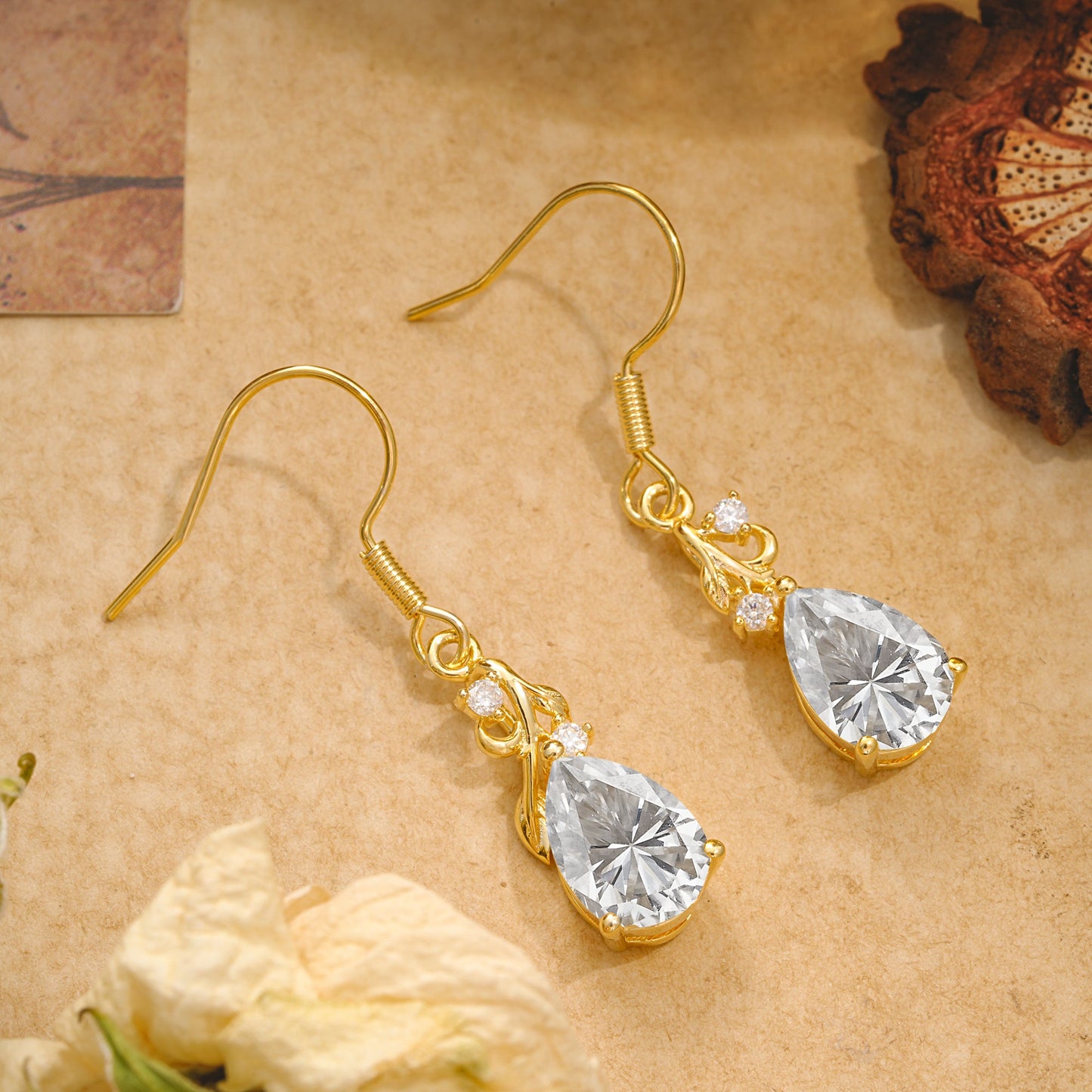 Pear Cut Moissanite Earrings Jewelry for Women