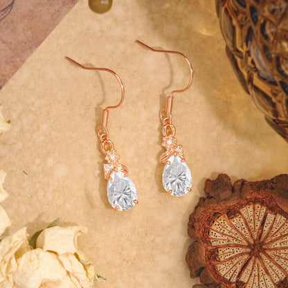 Lightweight 5 Prong Teardrop Moissanite Earrings - Bridal Jewelry for Wedding & Engagement