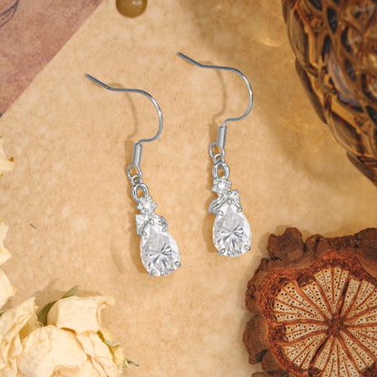 Lightweight 5 Prong Teardrop Moissanite Earrings - Bridal Jewelry for Wedding & Engagement