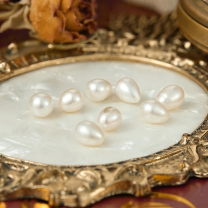 Irregular Cut Freshwater Pearl Flower-Inspired Earrings - Debra