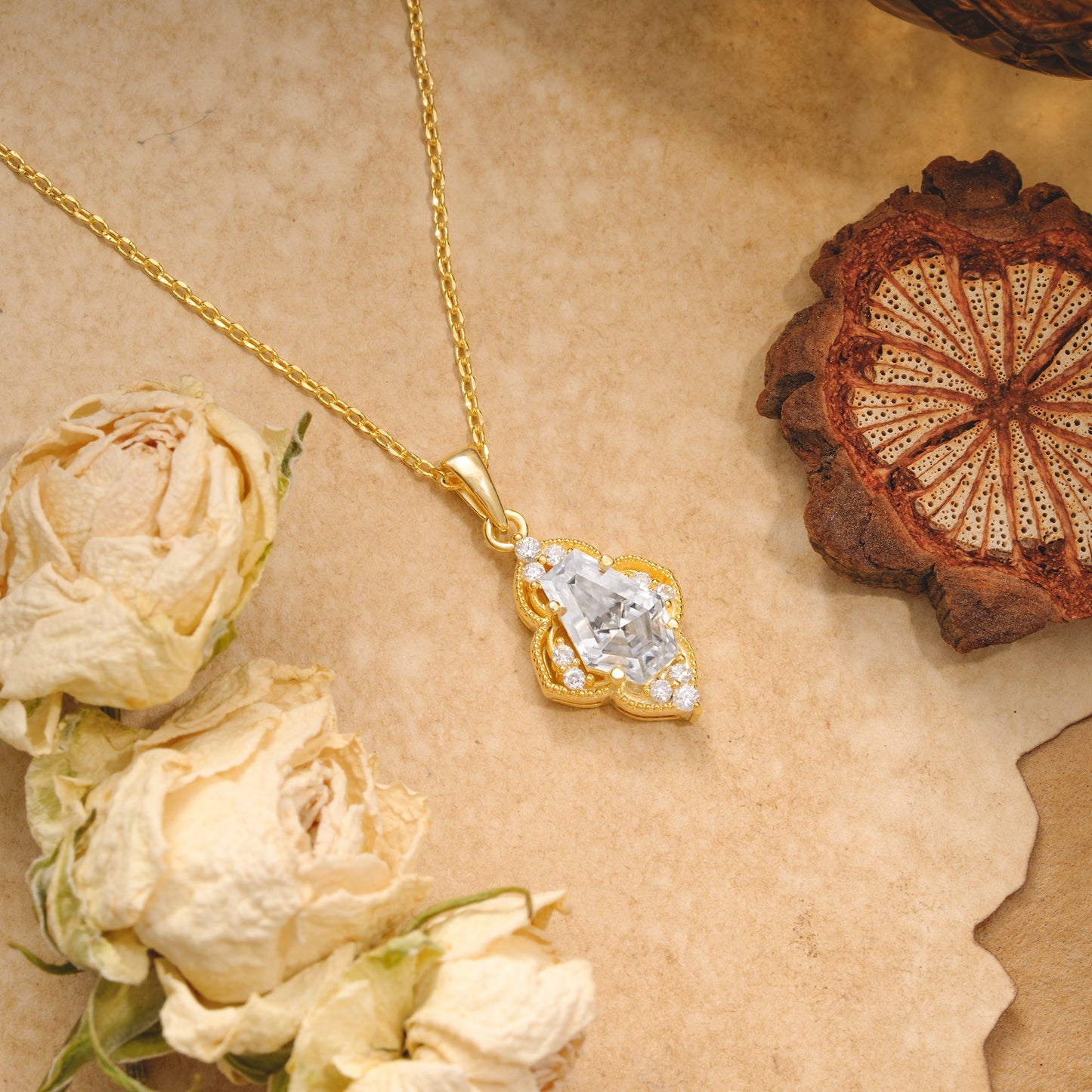 Coffin Shaped Moissanite Necklace Romantic Gift for Anniversary