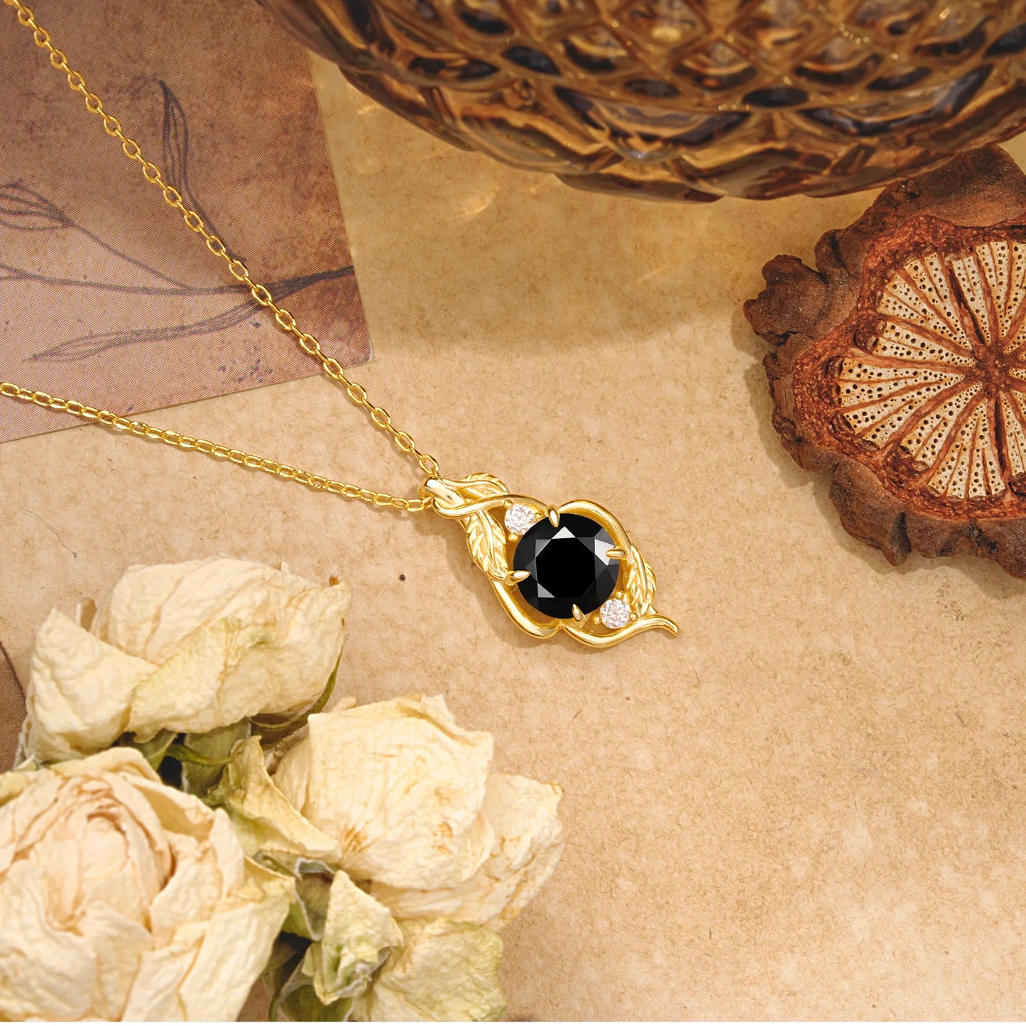 Customization-The pendant only the black onyx leaf designed no chain