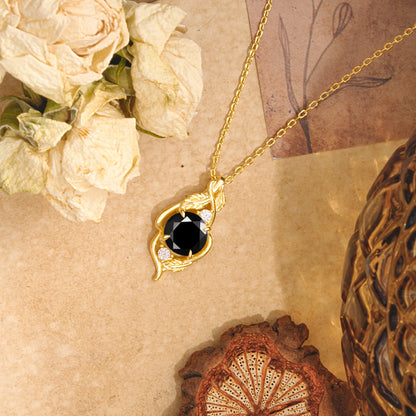 Customization-The pendant only the black onyx leaf designed no chain