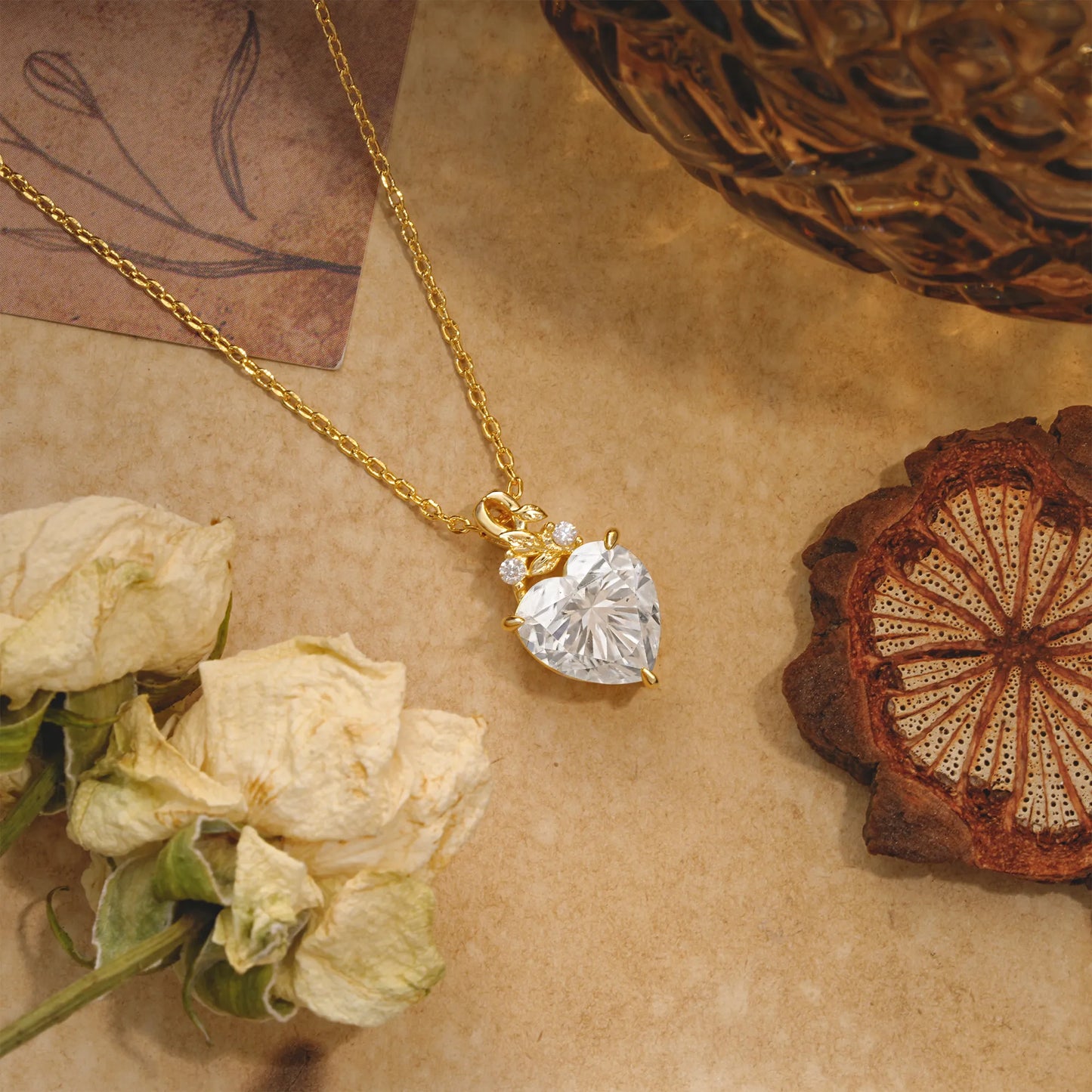 Heart Cut Lab-Grown Moissanite Pendant Necklace Valentine’s Day Gifts For Women