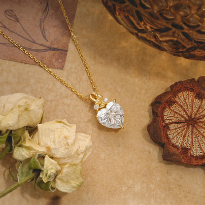 Heart Cut Lab-Grown Moissanite Pendant Necklace Valentine’s Day Gifts For Women