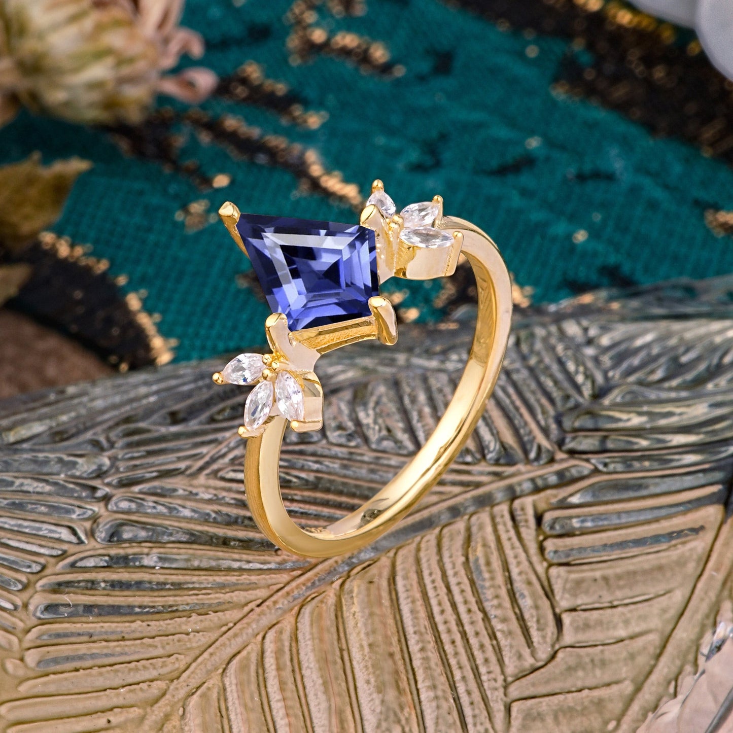 Minimalist Luxe 4-Prong Kite-Cut Tanzanite Engagement Ring