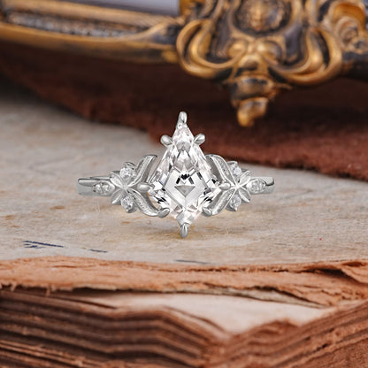 Luxury Nature-Inspired Kite-Cut Lab Diamond Engagement Ring