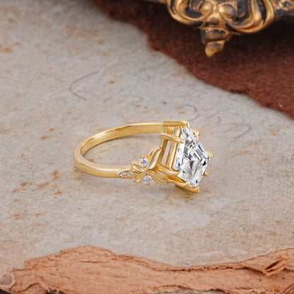 Luxury Nature-Inspired Kite-Cut Lab Diamond Engagement Ring