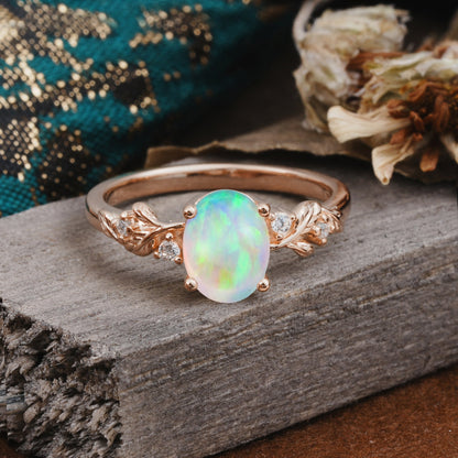 Oval Opal Engagement Ring for Timeless Love