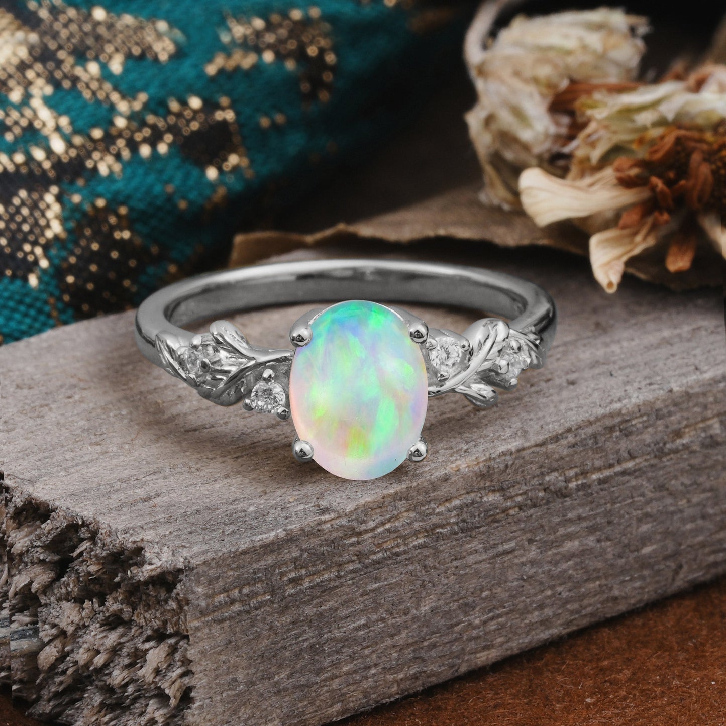 Oval Opal Engagement Ring for Timeless Love