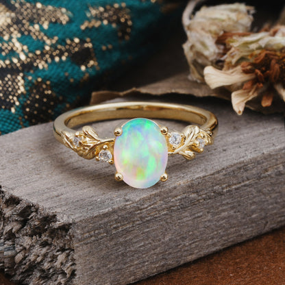 Oval Opal Engagement Ring for Timeless Love