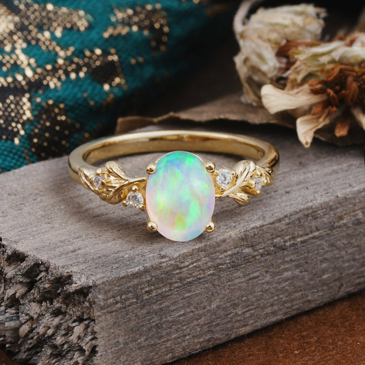 Oval Opal Engagement Ring for Timeless Love