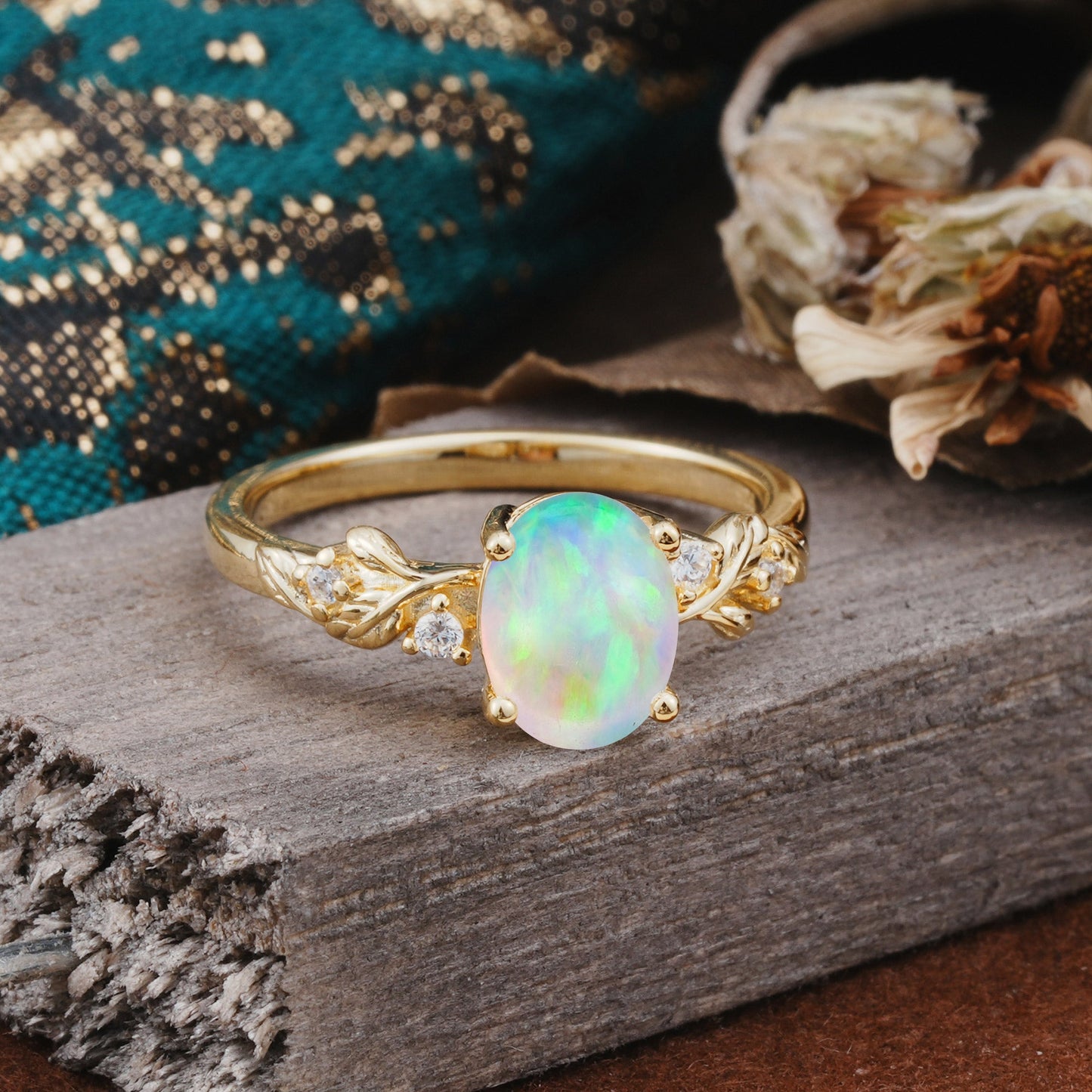 Oval Opal Engagement Ring for Timeless Love