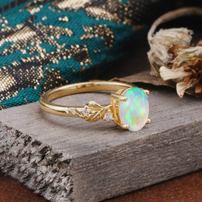 Oval Opal Engagement Ring for Timeless Love