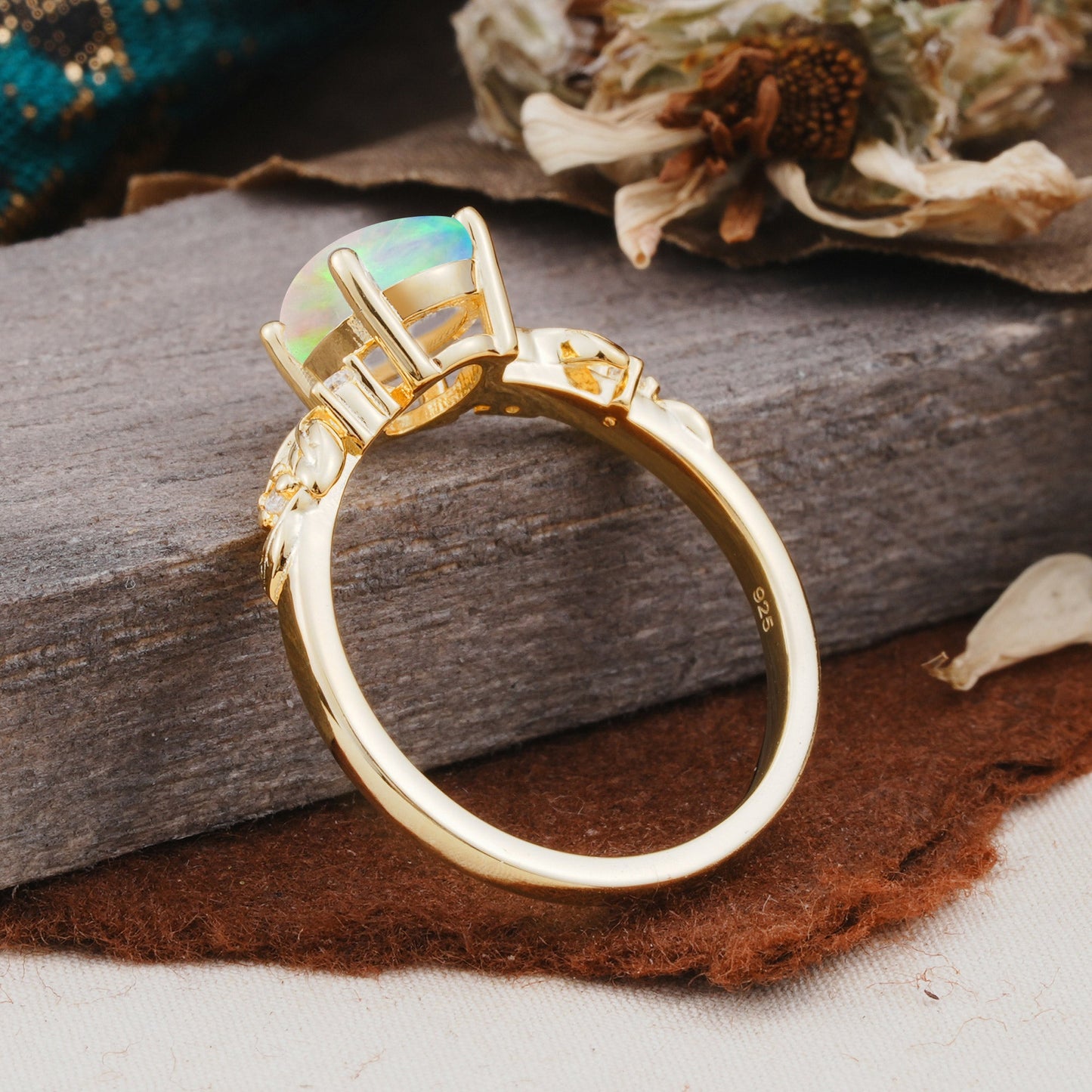 Oval Opal Engagement Ring for Timeless Love