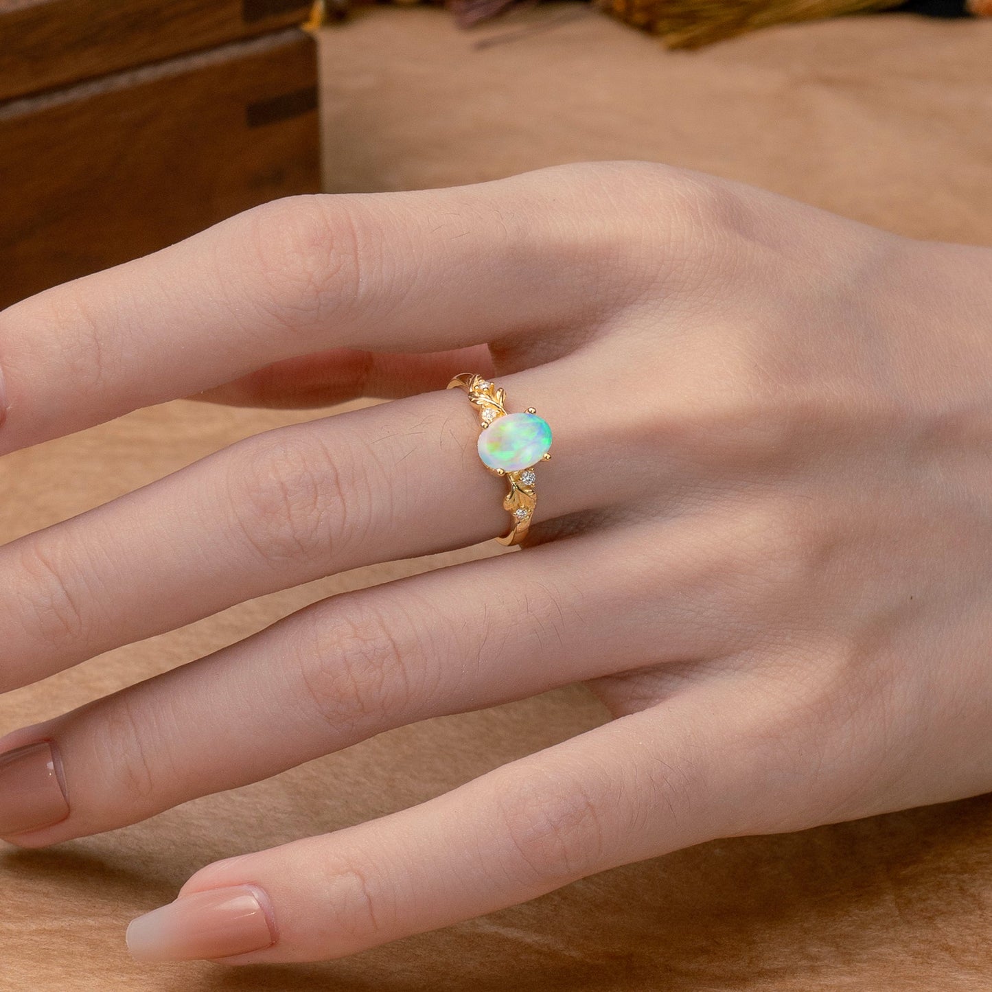 Oval Opal Engagement Ring for Timeless Love