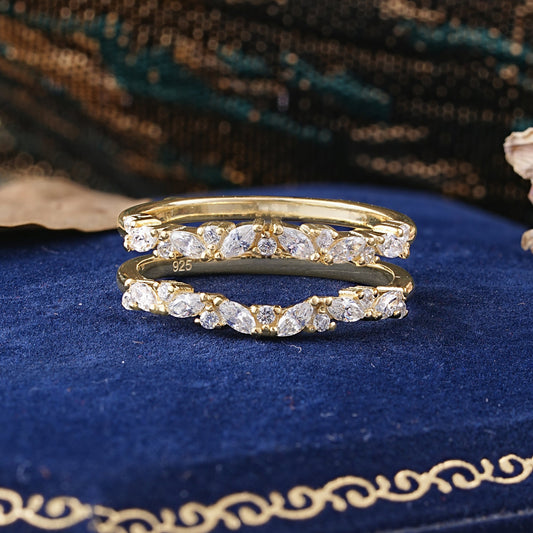 Elegant Moissanite Pavé Wedding Ring for Women