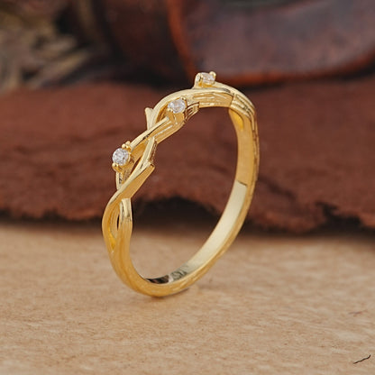 Nature Inspired Infinity Braided Moissanite Full Eternity Wedding Ring