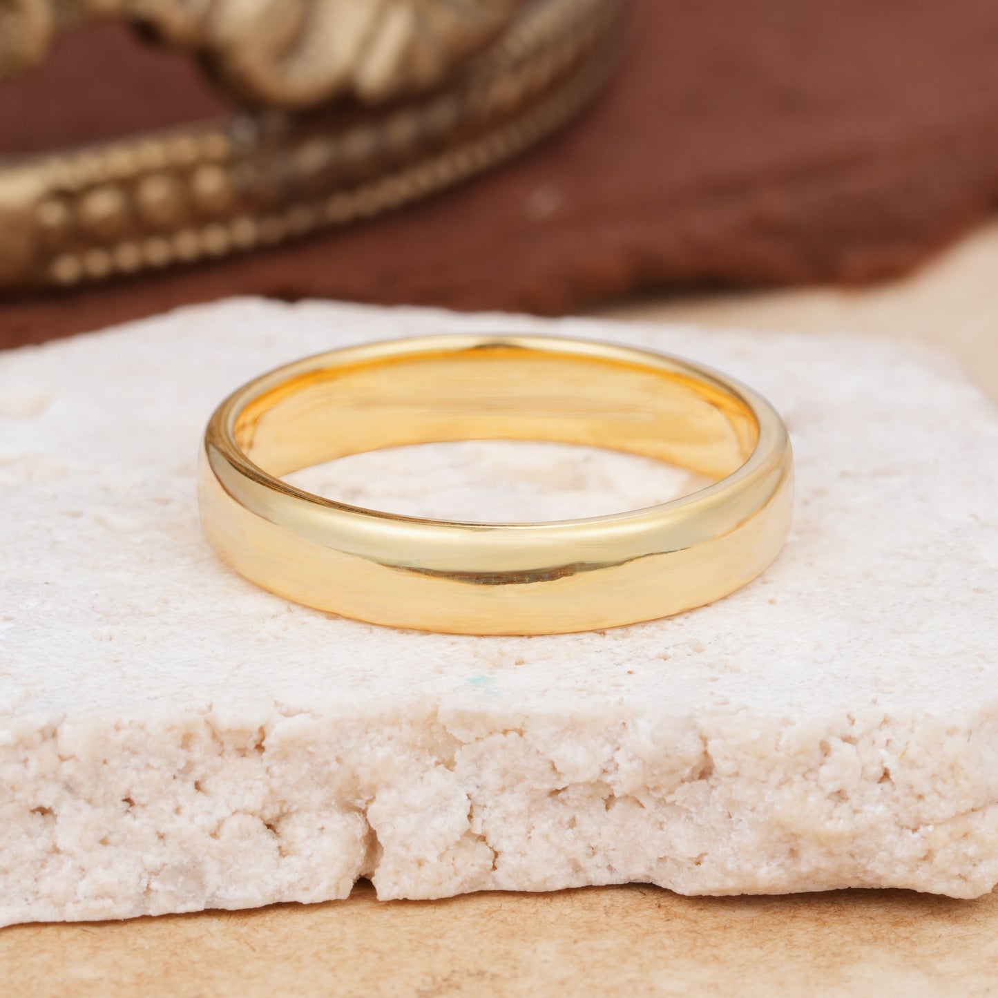 Classic Men's Moissanite Plain Wedding Band