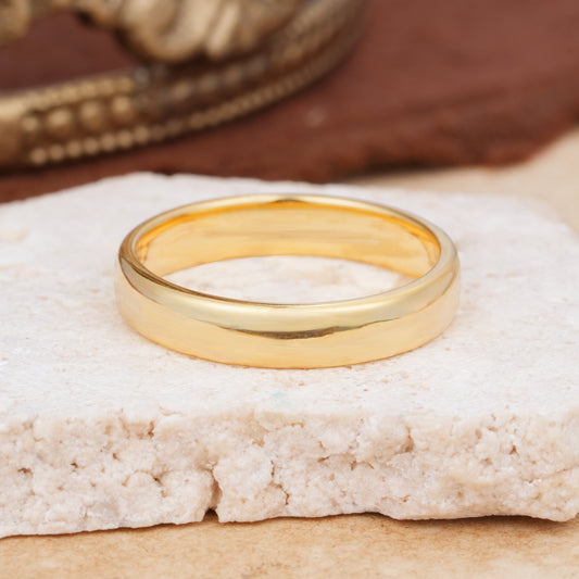 Classic Men's Moissanite Plain Wedding Band