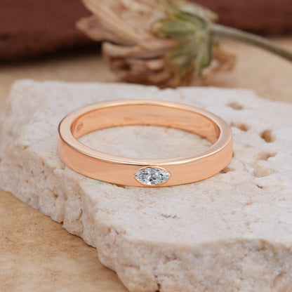 Iuxurious Oval Cut Lab Diamond  Wedding Band